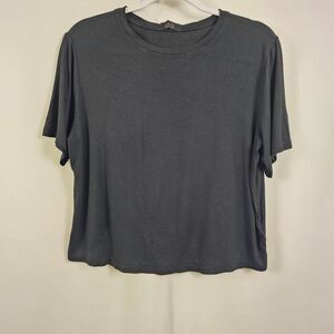 Nuuds Cropped Tee in Black - Size S